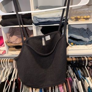 Basic black crop top